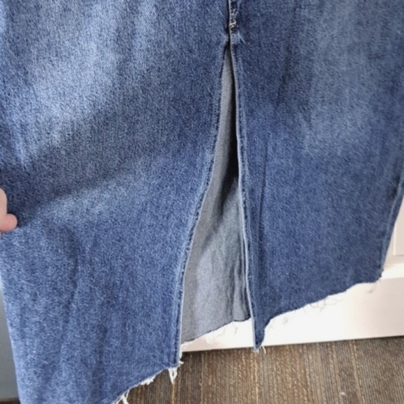 Pistola Denim Utility Front Slit Vintage WashSnap Button Front Maxi Jean Dress - Picture 7 of 16